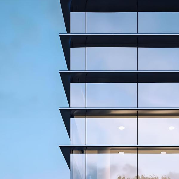 Hotel Clear Glass Curtain Wall Building Material 6mm-19mm Thickness