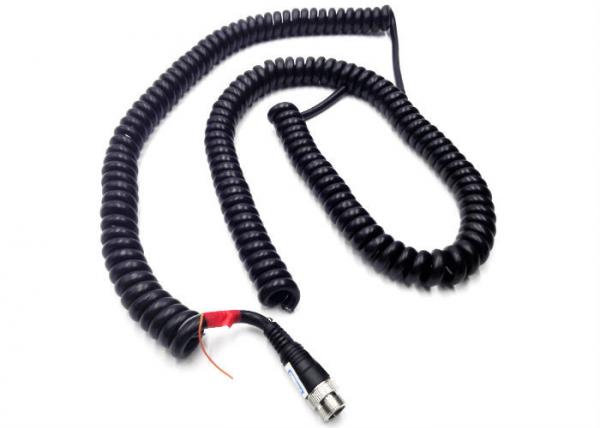 Customized Electric 7 Pin Coiled Power Cord For Truck Video And Audio System