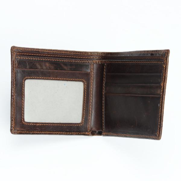 Oil Wax Dragon Front Pocket Bifold Handcrafted Genuine Leather Wallet