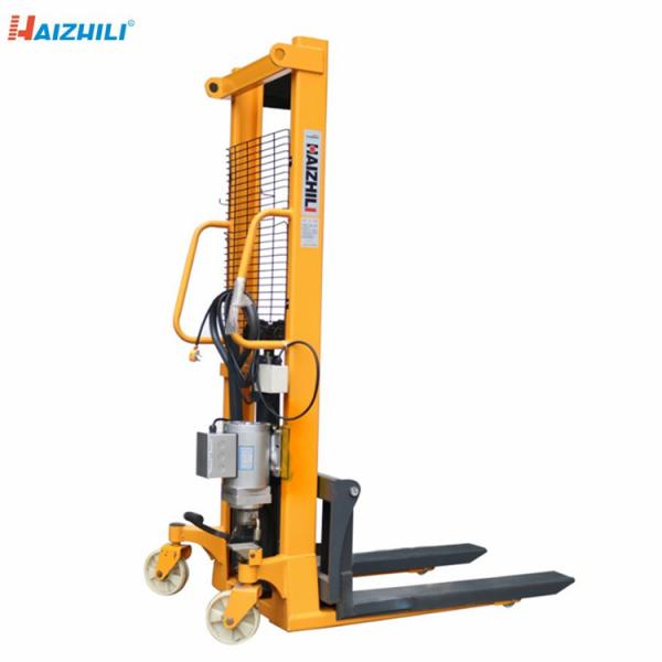 3000kg Manual Forklift Stacker With Motor Foot Operated Type Short Turning Radius