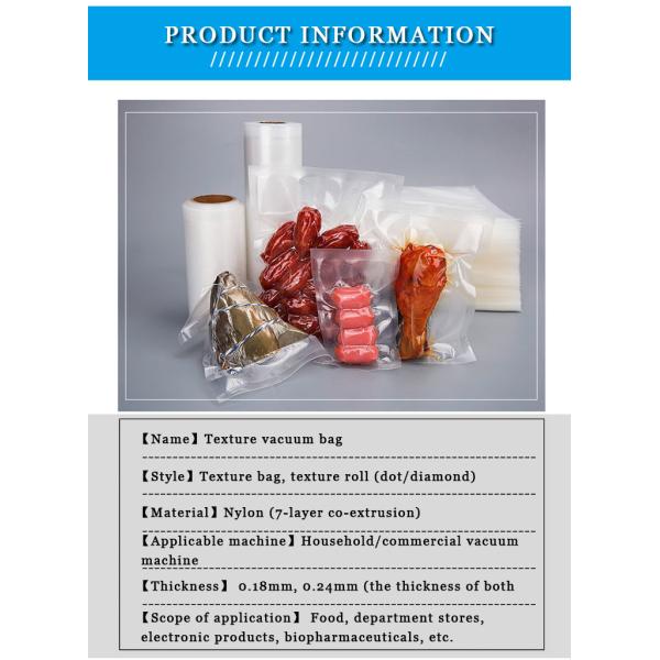 Kunden spezifische Größe Lebensmittel Vakuum ierer Verpackungs beutel Sous Vide Koch beutel für Lebensmittels parer Aufb