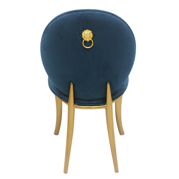 Hotel Room Cafe Velvet Padded Seat Chairs Fashion With Cushion