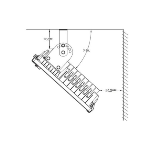 Efficient LEDs 140lm/W symmetric optic IP65/IK08 200W Industrial LED Flood Light 5