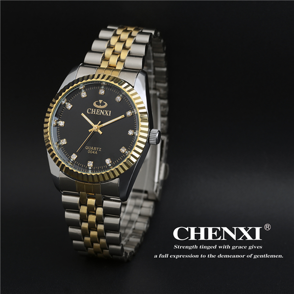 Online B2B B2C Selling Fashion Gold Watches Two Tone Color Stainless Steel Male Watches