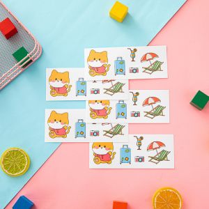 Quality Oil Glue Cartoon Character Stickers 128gram Personalised Reward Stickers wholesale