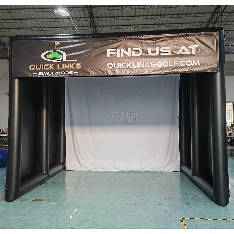 Quality Commercial Airtight Golf Blow Up Tent PVC Golf Simulator Tent Outdoor Golf Practice Tent wholesale