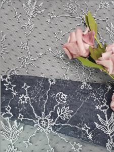 Quality Star Embroidered Mesh Lace Fabric Wedding Dress Fabric wholesale