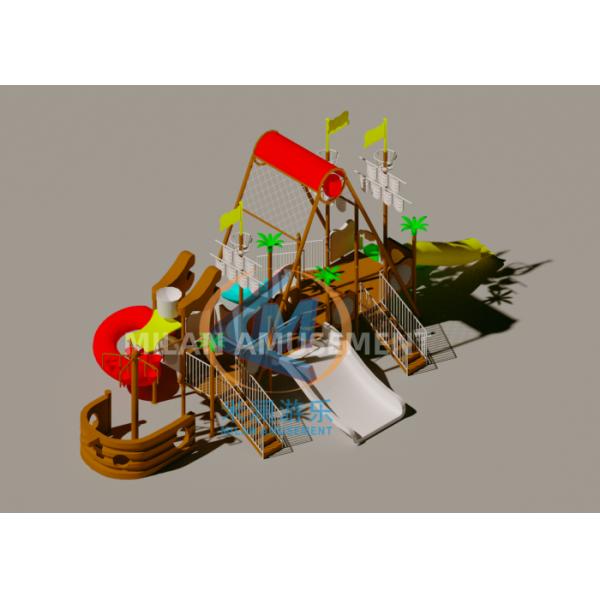 Pirate Ship Theme Water Amusement Park Equipment 23x18m Commercial For Indoor Outdoor