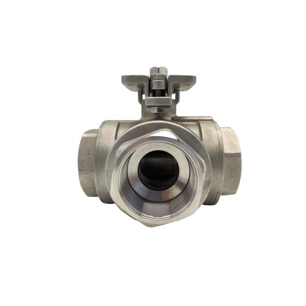 Three Way Ball Valve With Internal Thread Connection For Quick Installation