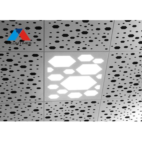 Rhomboid Punching Aluminum Drop Ceiling Tiles Transparent Dustproof