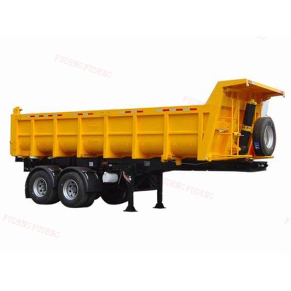 12 Wheel Steel Dump Semi Trailer With Hyva Hydraulic Cylinder 3 Axles