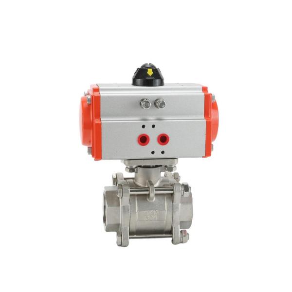 1/2&prime;&prime; to 4&prime;&prime; Threaded 3 PC Stainless Steel Pneumatic Actuator Ball Valve
