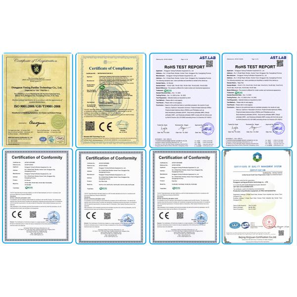 Fiberglass H13 Portable Hepa Air Filter With Aluminum Frame Paper Separator