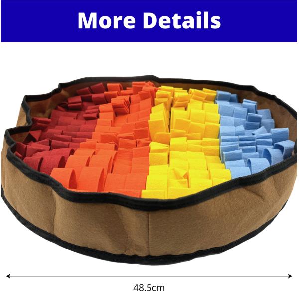 Round Snuffle Mat For Pets Nose Work Training Stress Relief Toy For Dogs