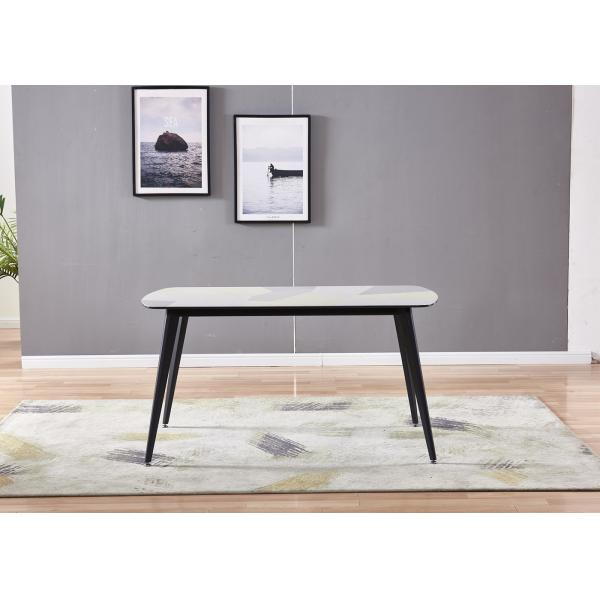 Grey Rectangle Luxury Real Natural 50kgs Marble Top Dining Table