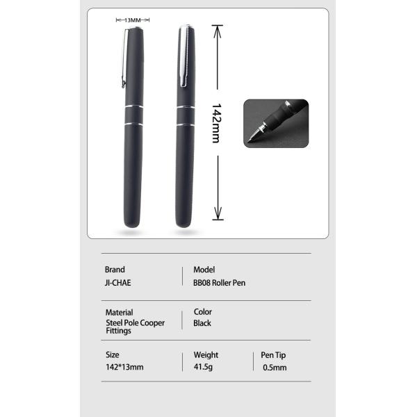 Black Business Roller Ball Pen 0.5mm Neutral Pen Metal Signature Pen
