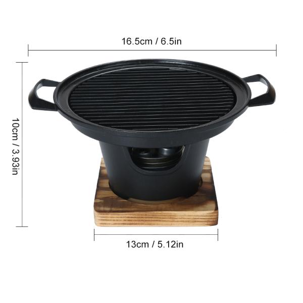 Tabletop Alcohol Stove Yakiniku Yakitori Aluminum Non Stick Smokeless Mini Portable Bbq Grill