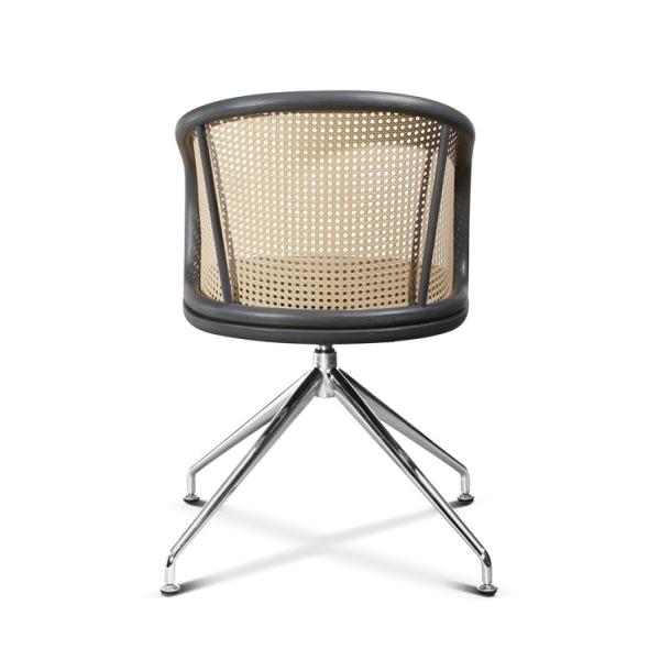 Wood Executive PP Seat 30in Rattan Office Chairs 42cm Back