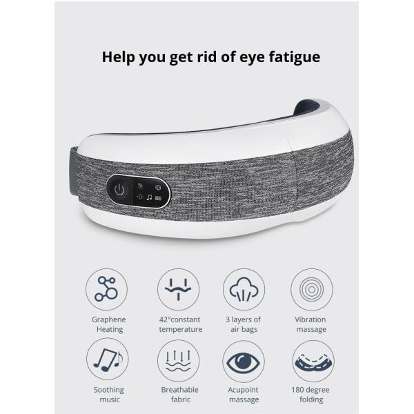 FCC Fatigue Relieve Rechargeable Eye Massager Electric Eye Massager With Heat