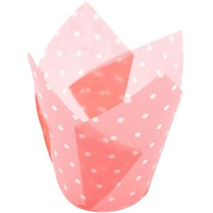 Buy cheap Temperature Resistant Grease Proof Dots Tulip Paper Cups from wholesalers