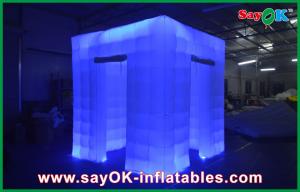 China Wedding Photo Booth Hire Square Waterproof Inflatable Photo Booth Portable Led Tent 2 Door on sale
