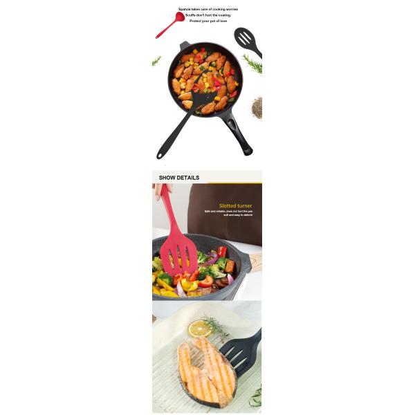 Multifunction 10 Piece Silicone Kitchen Utensil Shovel Spoon