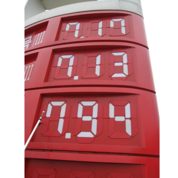 Reflective Gas Station Price Flip Signs Magnetic Four Digits Flip Board Caution Board