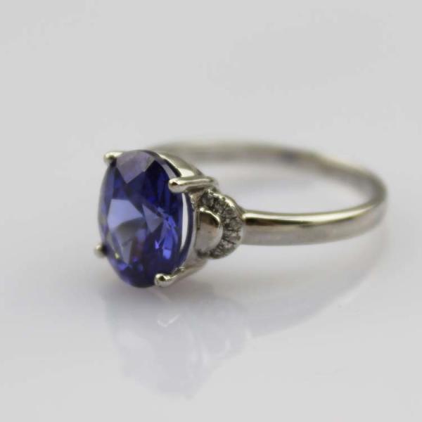 Rose Gold Plated Sterling Silver Red Cubic Zircon Ring (R251)