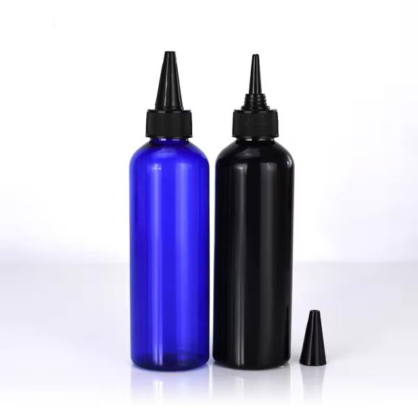 Blue Black Brown Plastic Cosmetic Packaging 100ml Twist Top Squeeze Bottle