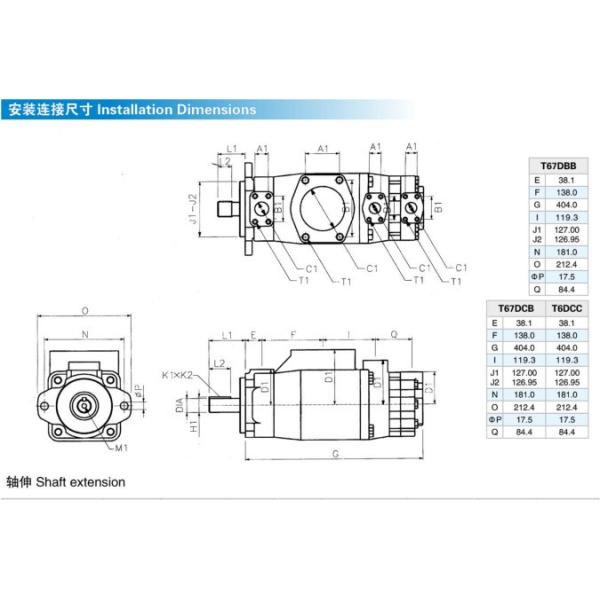 T6CC T6DC T6EC Denison Vane Pumps , T6ED T6EE T6CCM High Pressure Vane Pump