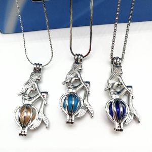 Silver Plated Creative Mermaid Fashion Jewelry Making Pearl Necklace Set