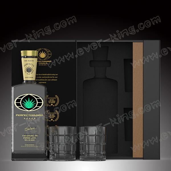 Crystal White Flint 750 ML Tequila Glass Bottle