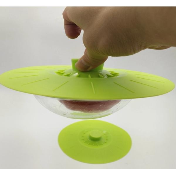 Silicone Suction Lids Food Cover BPA Free 4",6",8",10",12"for Cups Dishes Pan