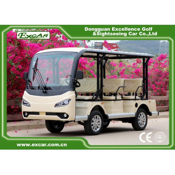 Durable 72V 7.5KM Electric Sightseeing Car With Storage Basket Climbing Capacity 25%