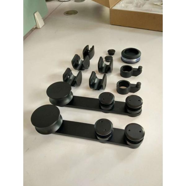 Corrosion Resistant Hotel Glass Barn Door Hardware Fitting with Zinc Alloy Material