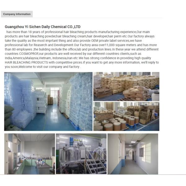 OEM Paraben Free Bleach Cream For Hair Color With Ammonium Hydroxide