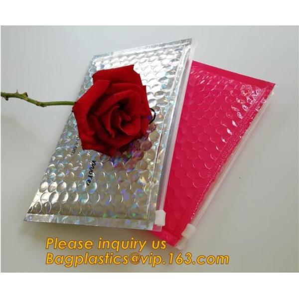 transparent slider zipper bubble bag，Reusable portable PE bubble wine bottle protector bag,k bubble bag,slider pac