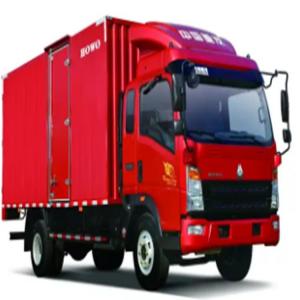 China Light Duty Sinotruk Howo 4x2 6 wheel Box Cargo Truck 140HP  Lorry Truck With 18cbm 20cbm Loading Capcity on sale