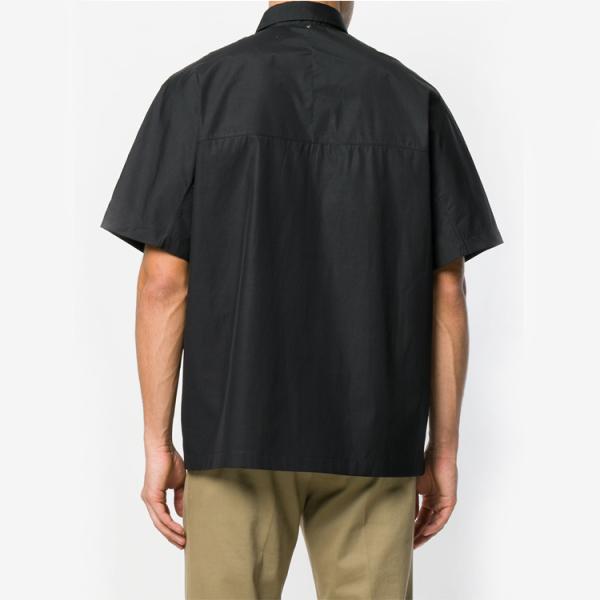 Summer Mens Short Sleeve Dress Shirts Slim Fit With Turn Down Collar