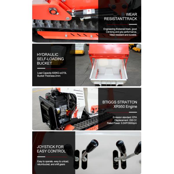 ISO/EPA Certified Mini Dumper Truck with 500kg Capacity and Low Maintenance Cost