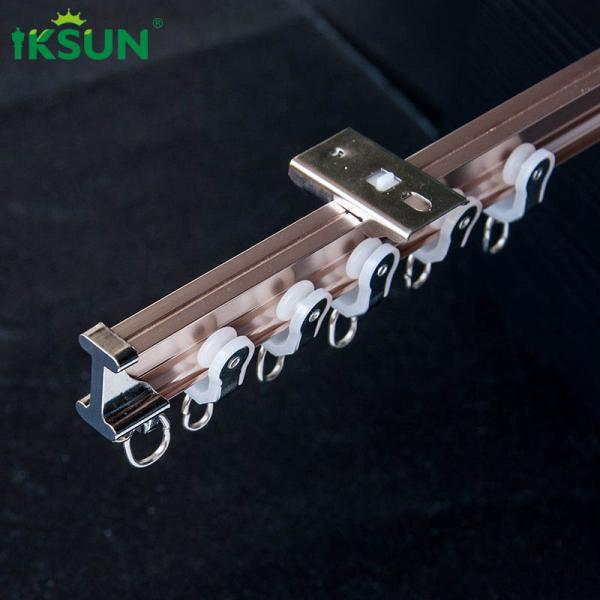 Flexible Bendable Aluminium Curtain Track , Hidden Ceiling Curtain Track For Wall Corner