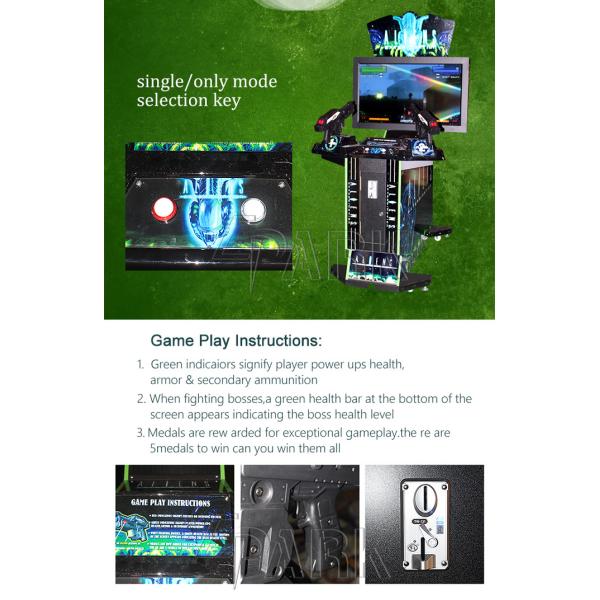 Classic Aliens Arcade Shooting Gun Video Kids Game Machine For Commercial