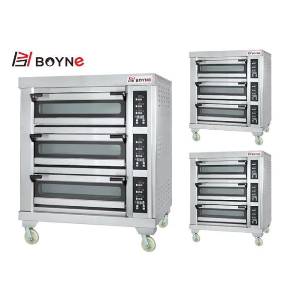 Computer Controlled Stainless Steel Gas Oven For Kitchen Bakery