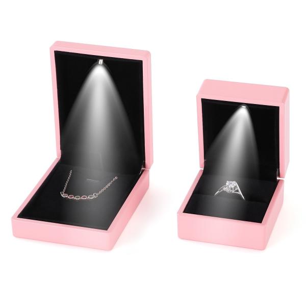 Customized LOGO Jewelry Box With LED Light For Proposal Ring Box, Cross-Border Jewelry Box, Pendant Bracelet Packaging Box