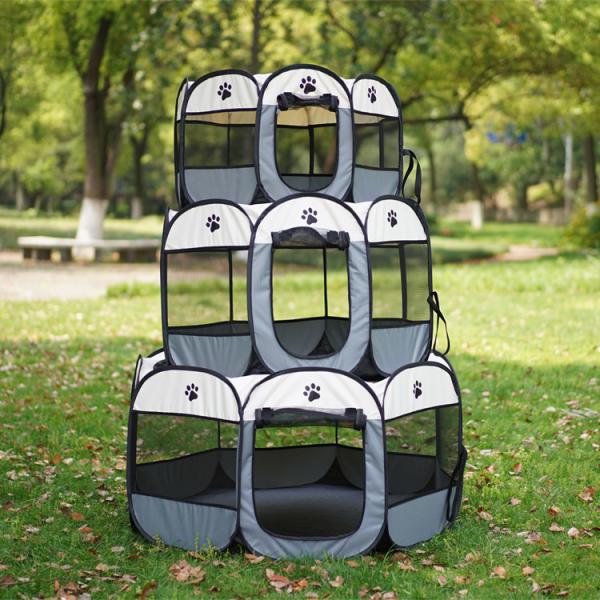 Oxford Fabric 48cm Dog Playpen Fence 58cm Fold Up Dog Playpen