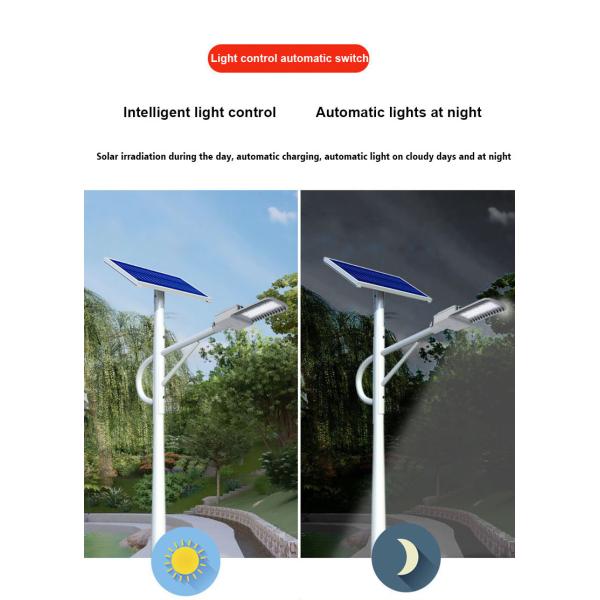 Remote Control Solar Powered Garden Street Light LED Dusk to Dawn Sensor