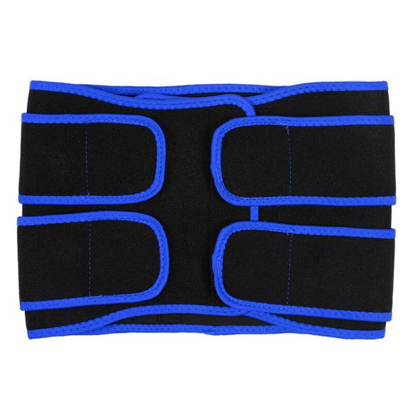 Blue Neoprene 2 Band Waist Trimmer Belt Workout Waist Sweat Band