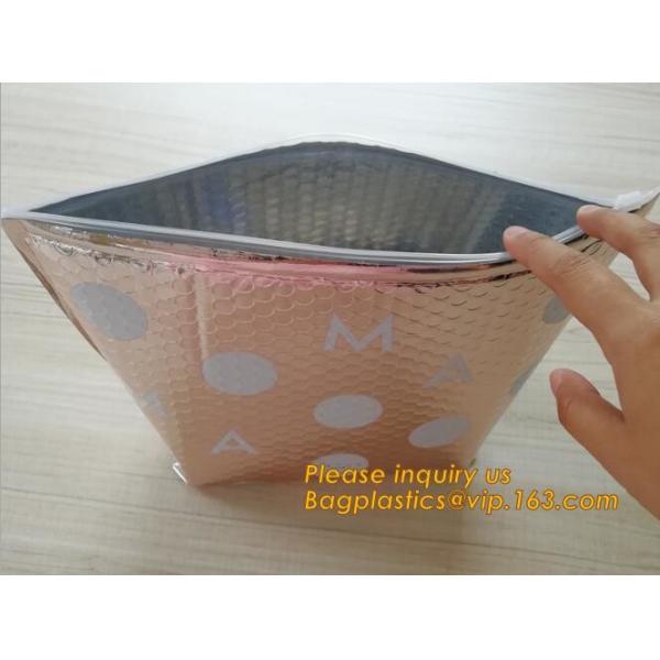 transparent slider zipper bubble bag，Reusable portable PE bubble wine bottle protector bag,k bubble bag,slider pac