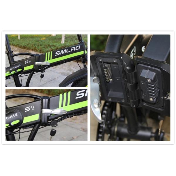 Disc Brake 20 Inch Folding Electric Bike , Brushless Geared 500w Fat Tire Ebike