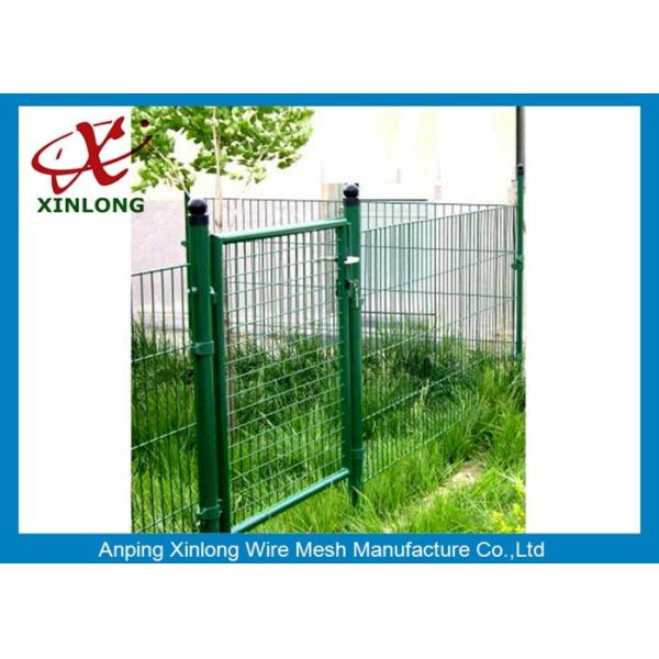 Customized Dark Green Welded Mesh Fence Gate For Private Yard and Garden